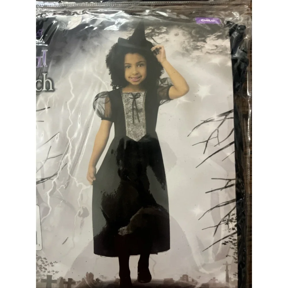 Rubie's Witches & Wizards Regal Witch Child Costume XS (3-4) Dress & Hat toddler